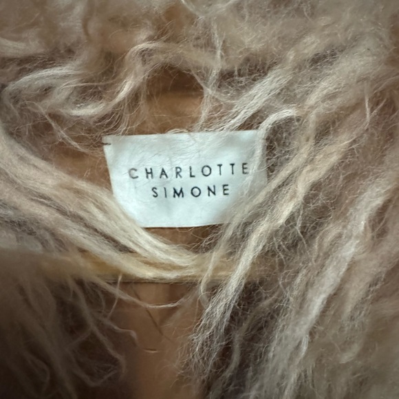 Charlotte Simone LULU Camel Faux Fur Trim Penny Lane Coat - Picture 10 of 11